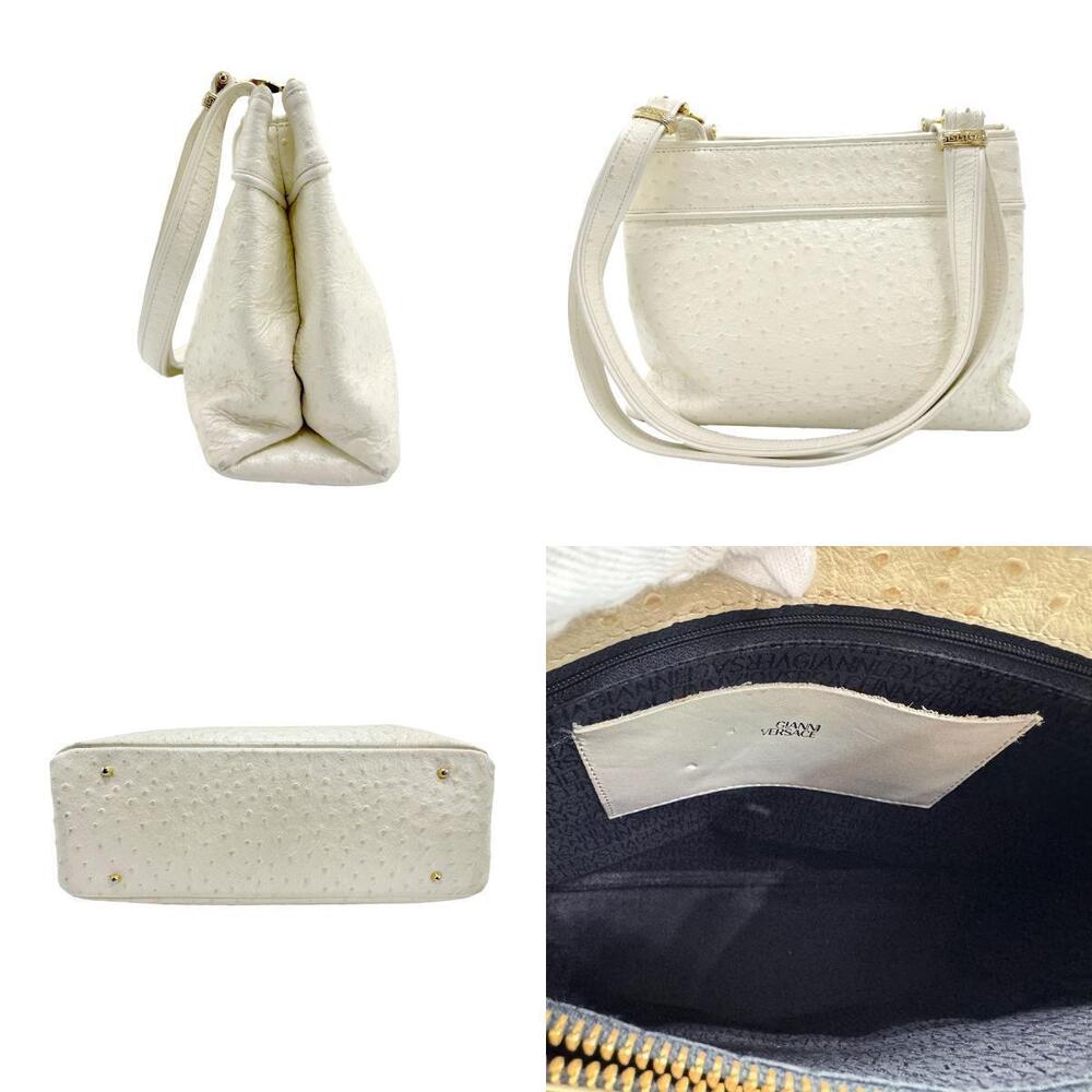 Gianni Versace shoulder bag leather off white